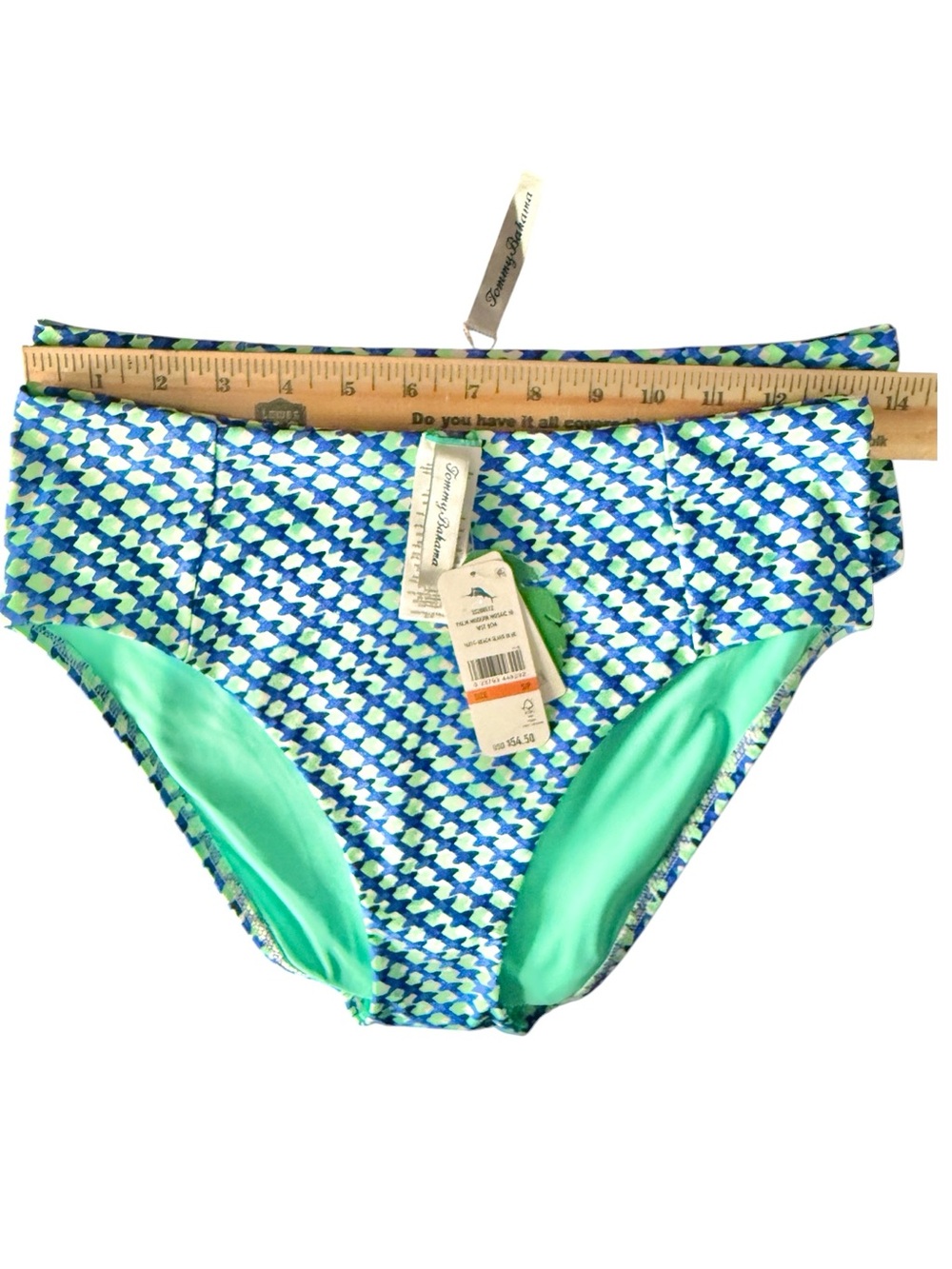 NWOT Tommy Bahama Palm Modern Mosaic Pool High-Waist Bikini Bottom - Picture 13 of 16